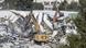 An excavator razed several large buildings and other smaller structures inside the United Nations Relief and Works Agency's compound. Israeli security forces was deployed to ensure no interruptions, An excavator razed several large buildings and other smaller structures inside the United Nations Relief and Works Agency's compound. Israeli security forces was deployed to ensure no interruptions,