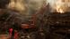 Rescue workers stand as heavey machinery is used to clear the rubble, following a massive fire that broke out at the Gul Plaza Shopping Mall Rescue workers stand as heavey machinery is used to clear the rubble, following a massive fire that broke out at the Gul Plaza Shopping Mall