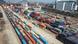 Aerial view of piles of containers in China Aerial view of piles of containers in China
