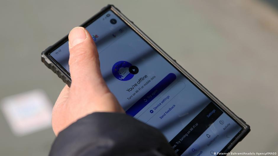 Iranians suffer from internet blackout as well as US-Israeli strikes