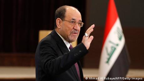 Der irakische Präsidentschaftskandidat Nuri al-Maliki kritisiert die Äußerungen von US-Präsident Donald Trump als Einmischung in interne Angelegenheiten. Der irakische Präsidentschaftskandidat Nuri al-Maliki kritisiert die Äußerungen von US-Präsident Donald Trump als Einmischung in interne Angelegenheiten.