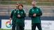 Bundestrainer Christian Wück mit seinen Assistenz-Trainerinnen Maren Meinert und Saskia Bartusiak (v.r.n.l.) bei einem öffentlichen Training der DFB-Frauen im Oktober 2025 Bundestrainer Christian Wück mit seinen Assistenz-Trainerinnen Maren Meinert und Saskia Bartusiak (v.r.n.l.) bei einem öffentlichen Training der DFB-Frauen im Oktober 2025
