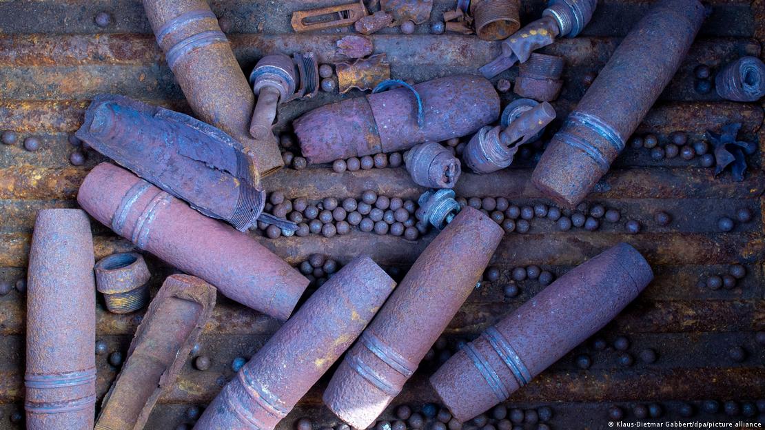 Granadas desactivadas almacenadas en un depósito de municiones en Alemania (imagen de archivo).