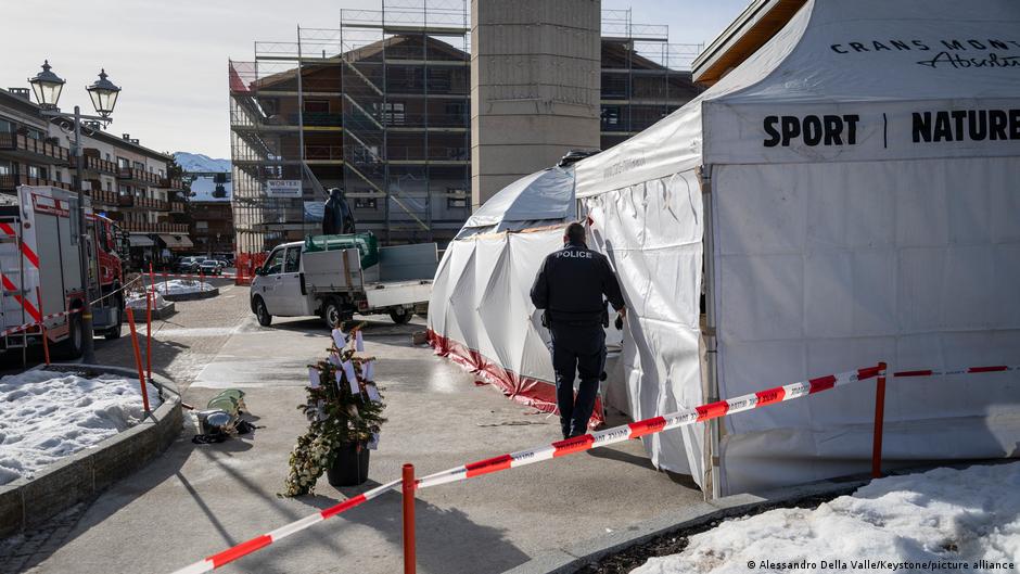 Memorial for Swiss bar blaze victims catches fire