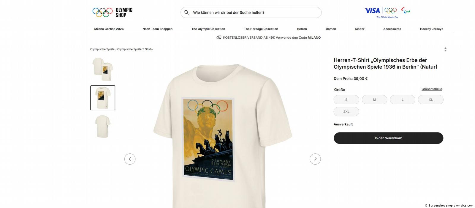 Olympics T-shirt marking 1936 Berlin Games raises eyebrows display picture 1