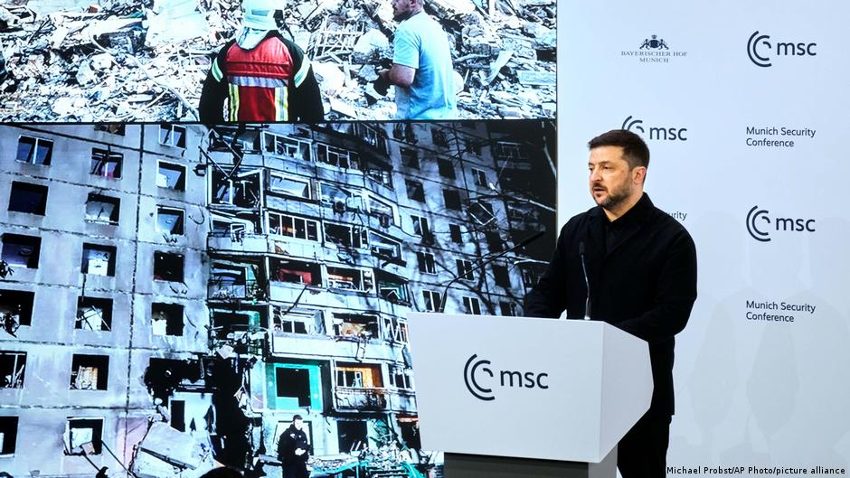 Ukraine's Zelenskyy at MSC: Putin is a 'slave to war'