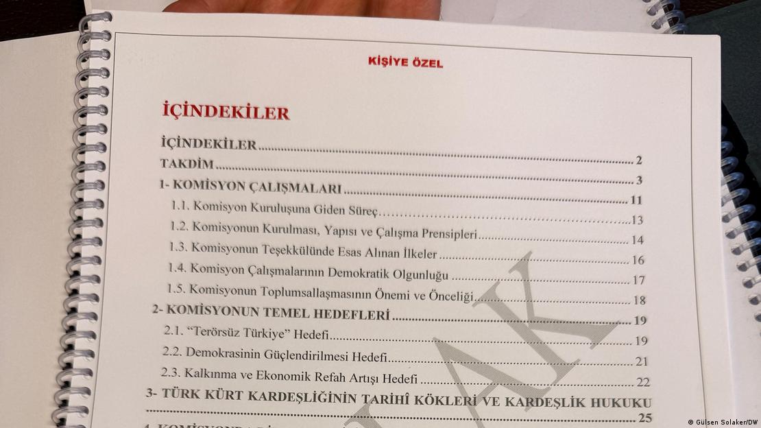 TBMM komisyonunun ortak raporunun ilk sayfası TBMM komisyonunun ortak raporunun ilk sayfası