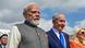 Narendra Modi es recibido solemnemente por el primer ministro israelí, Benjamin Netanyahu, en Tel Aviv. (25.02.2026).