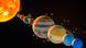 Representación en 3D del Sol, Mercurio, Venus, Tierra, Marte, Júpiter, Saturno, Urano y Neptuno. Representación en 3D del Sol, Mercurio, Venus, Tierra, Marte, Júpiter, Saturno, Urano y Neptuno.