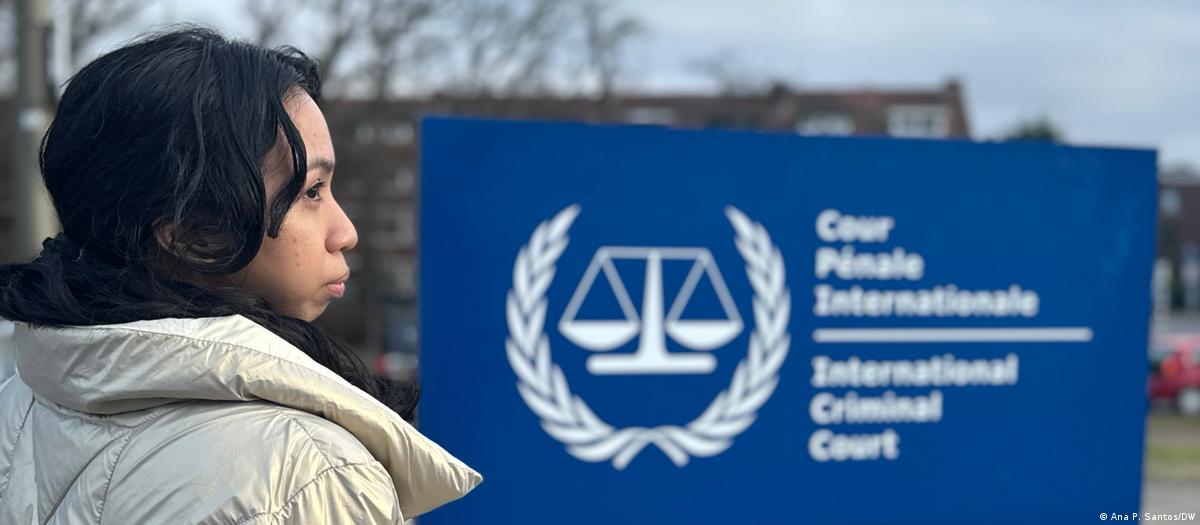 Rodrigo Duterte em audiência no Tribunal Penal Internacional