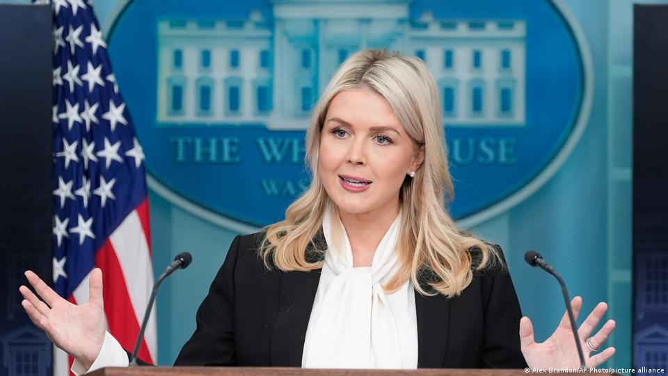 Karoline Leavitt, portavoz del Gobierno de Trump. 