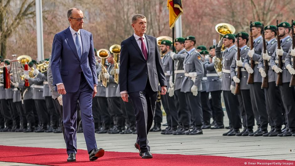 Nemački kancelar Fridrih Merc i češki premijer Andrej Babiš u Berlinu