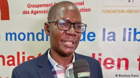 Mali | Le journaliste Boukary Daou à la maison de la presse en mai 2025 à l'occasion de la semaine nationale de la presse