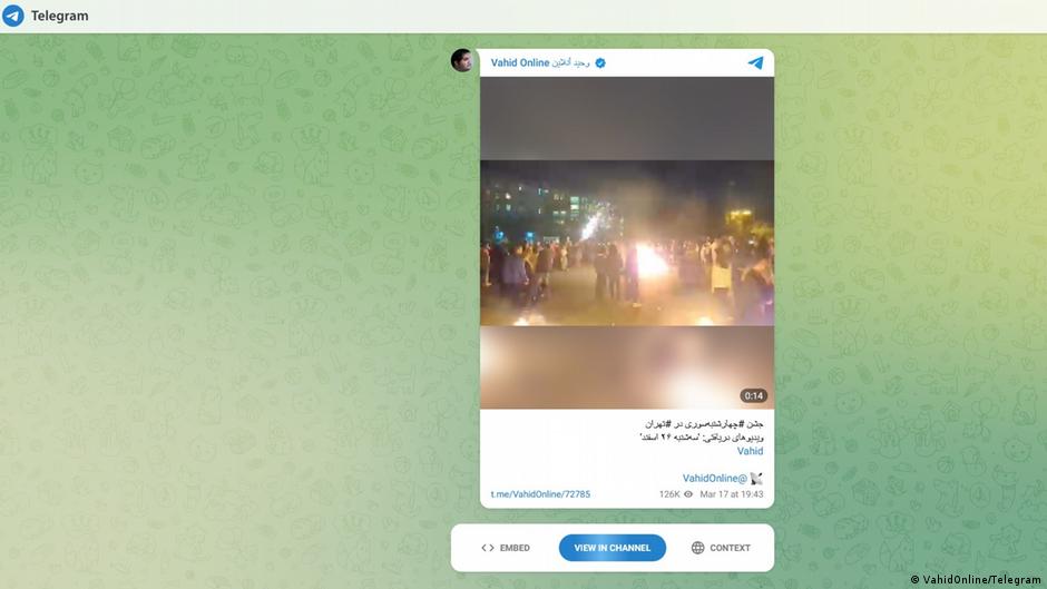 طنین سرود ای ایران در شب چهارشنبه‌سوری علیرغم تهدیدهای حکومت