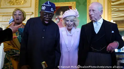 Britain's King Charles calls its relations with Nigeria "partnership of equals" 2 Britain's King Charles and Queen Camilla with Nigerian President, Bola Ahmed Tinubu and first lady Oluremi Tinubu, view exhibits from the Royal Collection in the Green Drawing room during Tinubu's two-day state visit, at Windsor Castle, Berkshire, Britain, March 18, 2026