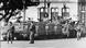 Tanks and soldiers stand in front of a building. Tanks and soldiers stand in front of a building.
