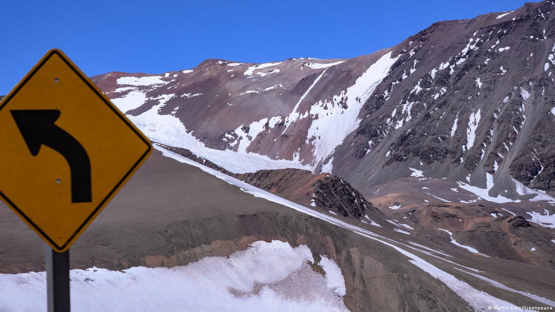 Vista de un glaciar en la provincia de San Juan, Argentina.