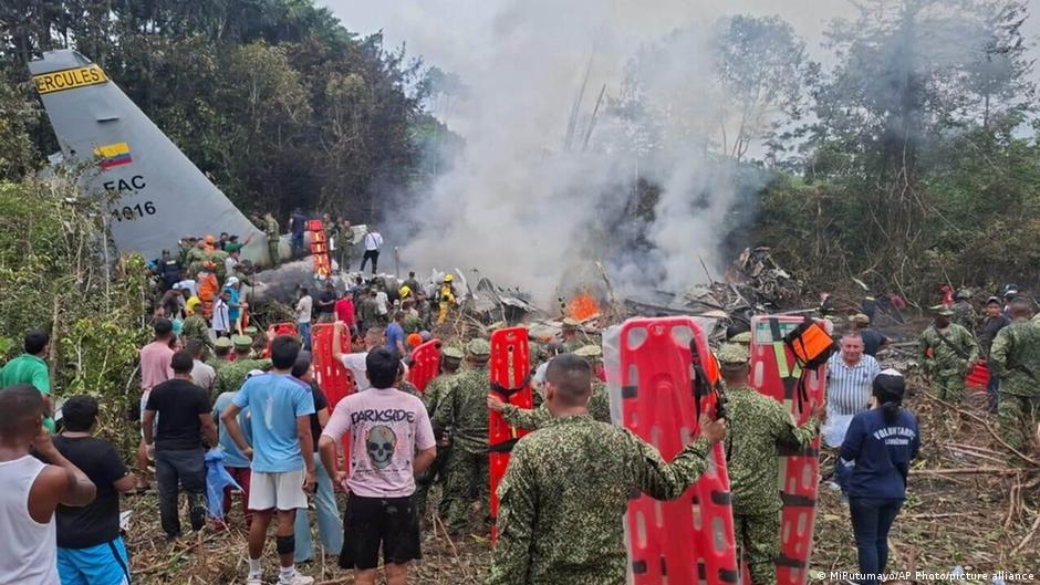 Colombia military plane crashes killing dozens