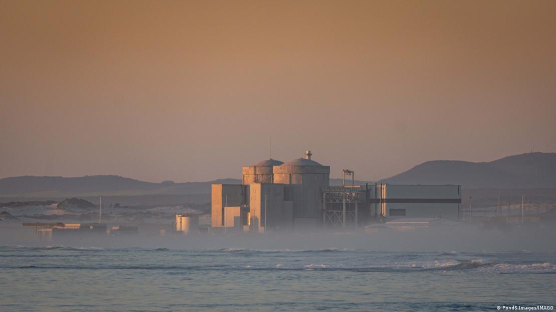 A hazy picture of Africa's only nuclear power plant, Koeberg, near Cape Town, South Africa