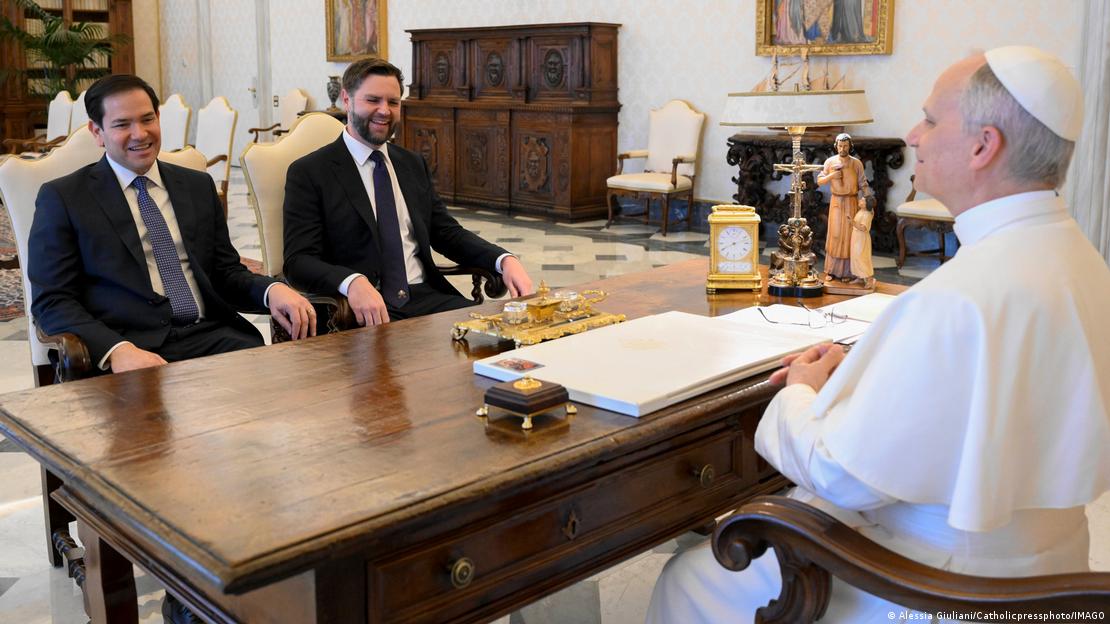 JD Vance, Marco Rubio y el papa León XIV.