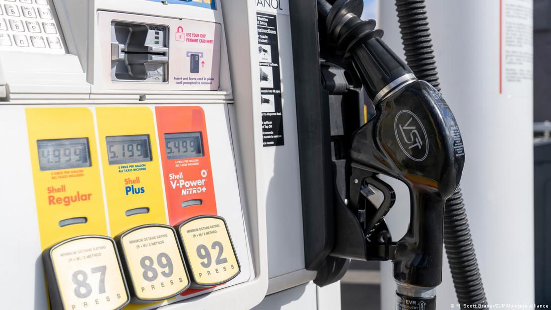 ABD'de bir benzin istasyonundaki pompa