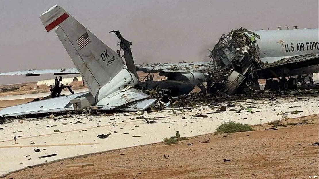 Aeronave militar americana destruída por ataque iraniano a uma base na Arábia Saudita