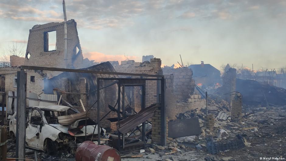 Razaranja u Buči tokom ruske invazije, krajem februara 2022.