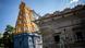 A construction worker on scaffolding at the Hindu temple construction site in Berlin in 2023 A construction worker on scaffolding at the Hindu temple construction site in Berlin in 2023