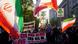 Manifestantes protestan contra la intervención militar en Irán.