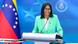 Venezuela's acting President Delcy Rodriguez smiles and speaks into a microphone Venezuela's acting President Delcy Rodriguez smiles and speaks into a microphone