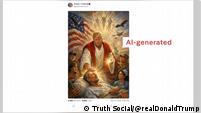 Trump posts and then deletes Jesus-like AI image of himself