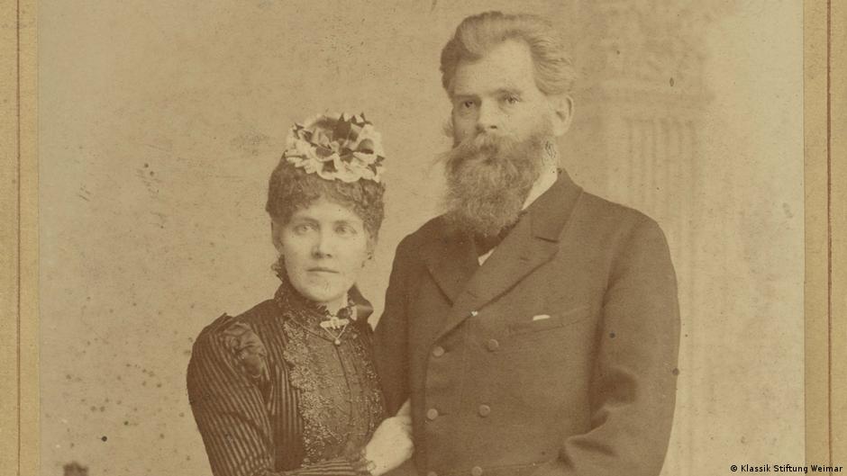 Elizabet Niče i Bernard Ferster, fotografija sa venčanja 1885.
