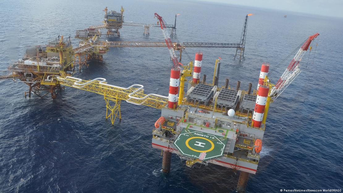 Plataforma petrolera Cantarell, de Pemex, en México.