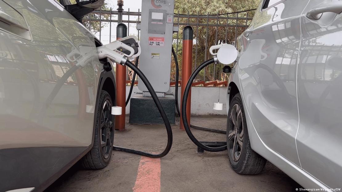 Image 1: Electric vehicles being charged in Hawassa, Ethiopia