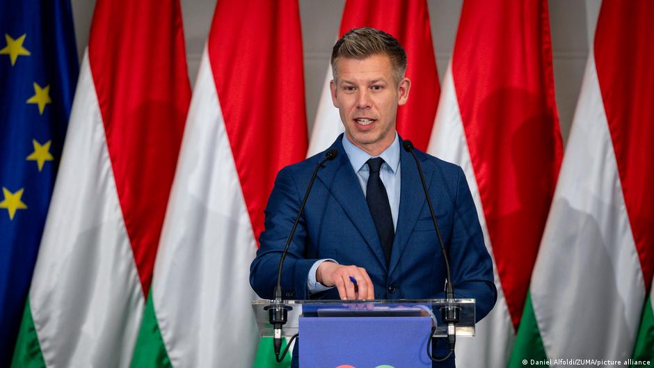 Budimpešta, 20. april 2026: Budući premijer Mađarske Peter Mađar govori na stranačkom skupu nakon pobede na izborima