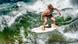 A surfer on the Eisbach wave in Munich A surfer on the Eisbach wave in Munich
