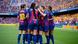 Barcelona players celebrate a goal against Bayern Munich Barcelona players celebrate a goal against Bayern Munich