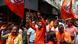 BJP supporters, some of them with paint on their faces, celebrate on the streets of Kolkata (May 4, 2026) BJP supporters, some of them with paint on their faces, celebrate on the streets of Kolkata (May 4, 2026)