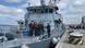 The minesweeper Fulda and its crew setting off in Kiel The minesweeper Fulda and its crew setting off in Kiel