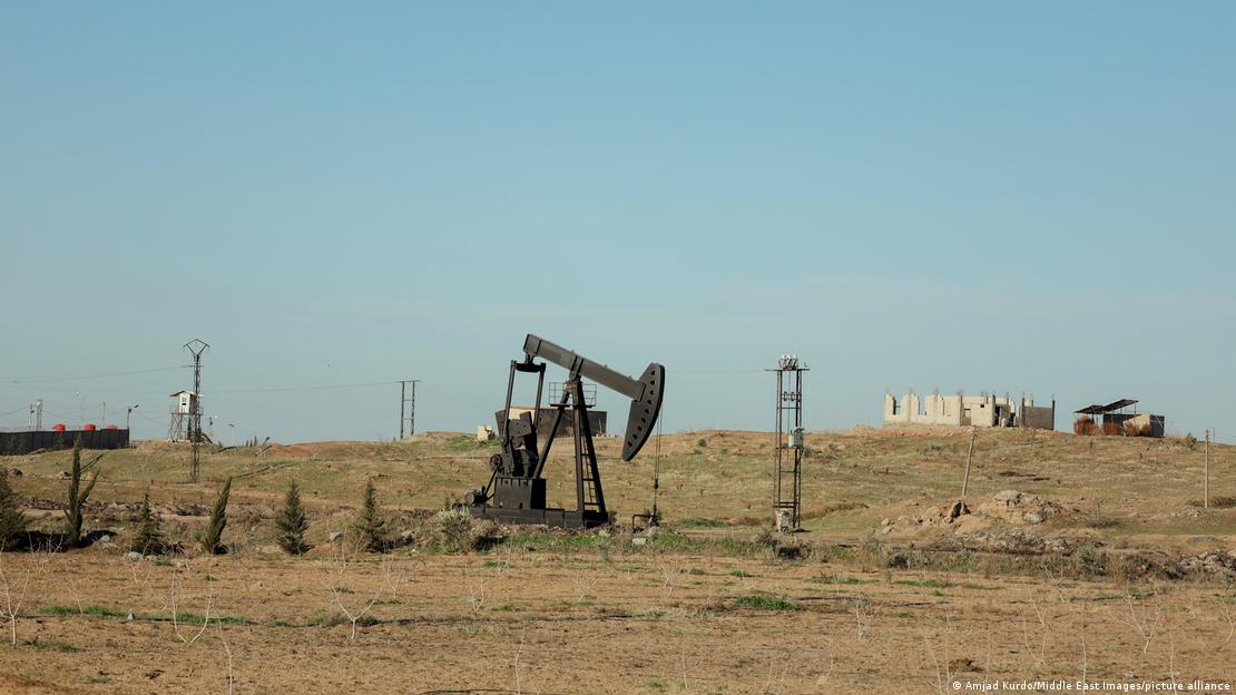 تصویری از میدان نفتی عواد در شمال&zwnj;شرق سوریه