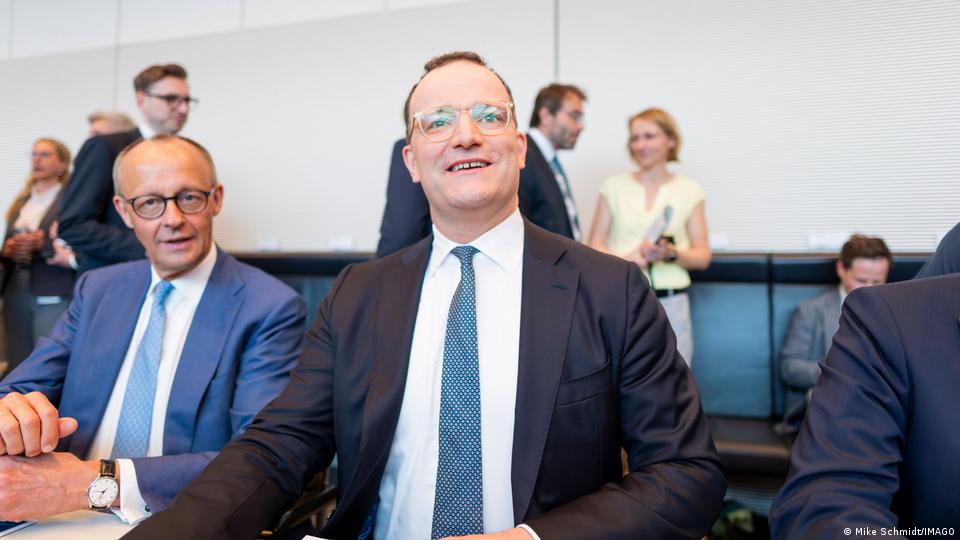 Jens Spahn with Friedrich Merz