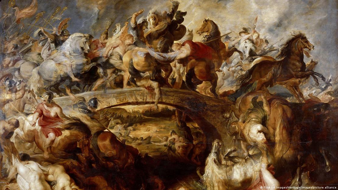 Πίνακας του Πέτερ Πάουλ Ρούμπενς (1617/1618) με τίτλο «Η Μάχη των Αμαζόνων», που απεικονίζει γυναίκες να πολεμούν έφιππες Πίνακας του Πέτερ Πάουλ Ρούμπενς (1617/1618) με τίτλο «Η Μάχη των Αμαζόνων», που απεικονίζει γυναίκες να πολεμούν έφιππες
