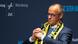 German Chancellor Friedrich Merz holding a microphone during an appearance at the 104th German Catholic Convention in Würzburg, Germany. May 15, 2026. German Chancellor Friedrich Merz holding a microphone during an appearance at the 104th German Catholic Convention in Würzburg, Germany. May 15, 2026.