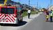 Un vehículo de rescate en el lugar del accidente entre un minibús escolar y un tren en Buggenhout, Bélgica. Un vehículo de rescate en el lugar del accidente entre un minibús escolar y un tren en Buggenhout, Bélgica.