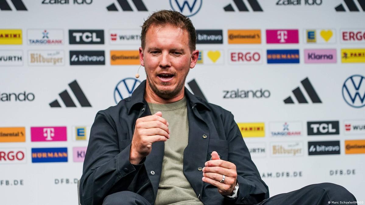 Julian Nagelsmann at Germany's squad announcement in Frankfurt