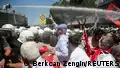 Turkish police fire water cannons at protesters in Izmir