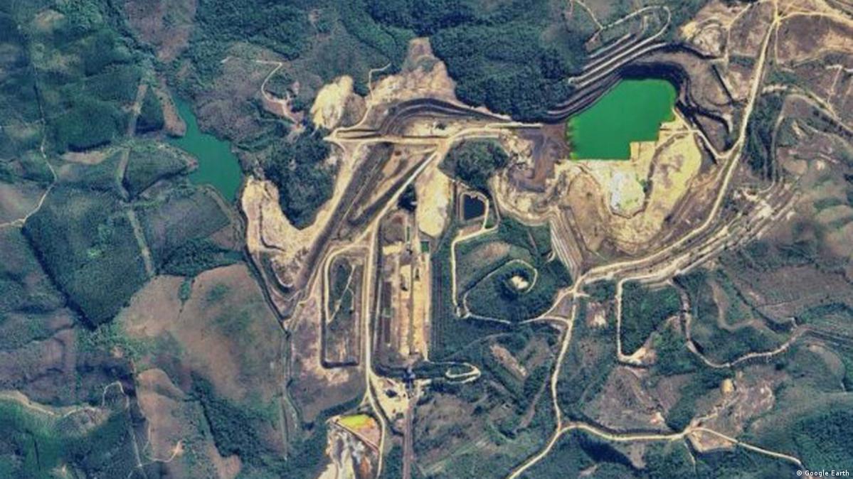 Aerial view of Brazil's Caldeira mining project