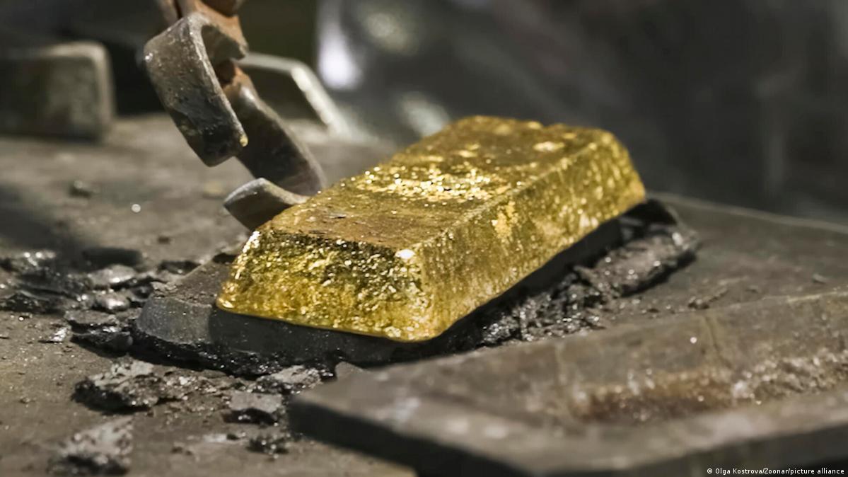 A freshly smelted gold bar, pictured in February 2026.