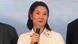 Keiko Fujimori habla ante la prensa en un hotel de Lima.