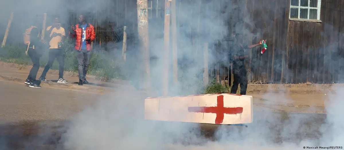 Kenya police fire tear gas at protest against US Ebola center